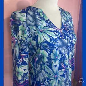 195 - 344B , Tunic dress with 3/4 sleeve