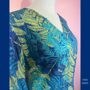 195X - 330T3 , Tunic dress with 3/4 sleeve plus size