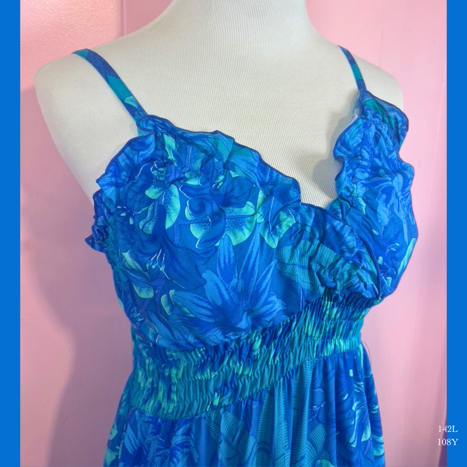 142L - 108Y , Elastic Sun Dress Long
