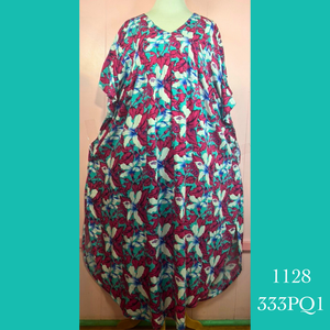 1128 - 333PQ1, Pleated Caftan Rounded Bottom with Pockets