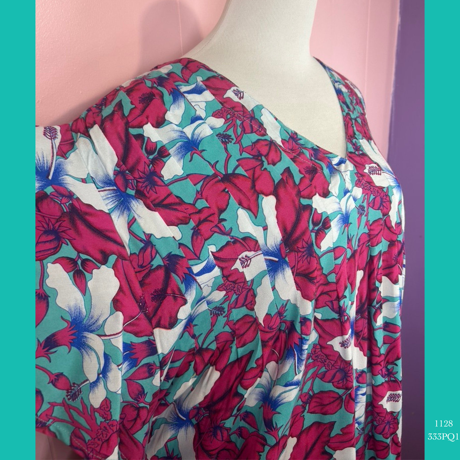 1128 - 333PQ1, Pleated Caftan Rounded Bottom with Pockets