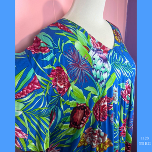 1128 - 331KG, Pleated Caftan Rounded Bottom with Pockets