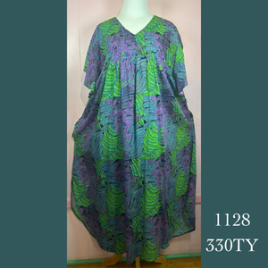 1128 - 330TY, Pleated Caftan Rounded Bottom with Pockets