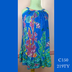 C150 - 219TY , Drawstring back A Line dress