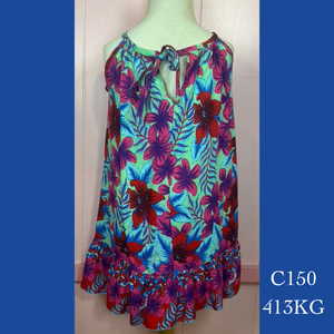 C150 - 143KG, Drawstring Back A Line Dress