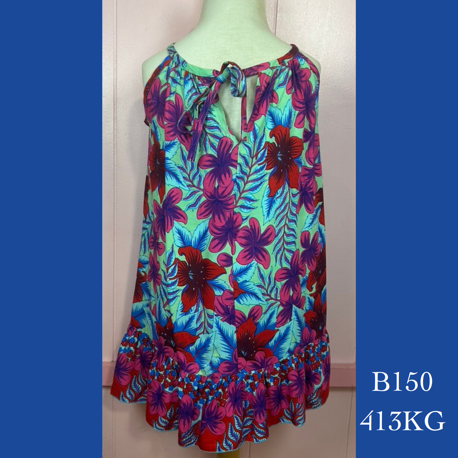 B150 - 143KG , Draw string back dress