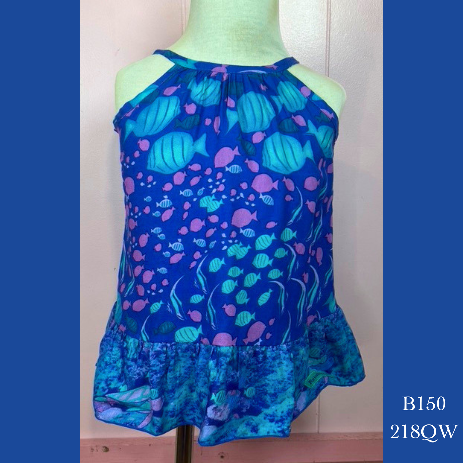 B150 - 218QW , Draw string back dress
