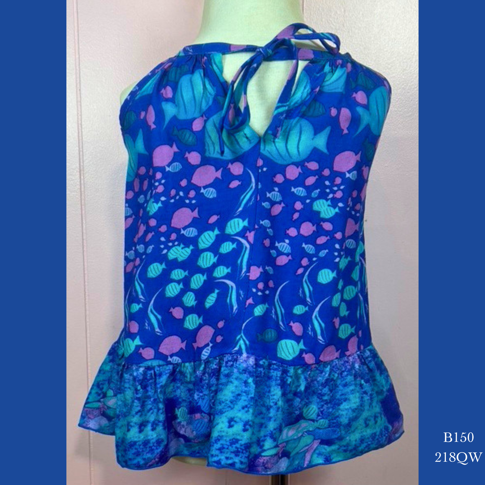 B150 - 218QW , Draw string back dress