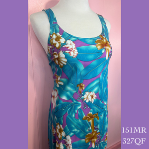 151MR - 327QF , Bias Strap Dress Mid Length with Ruffle
