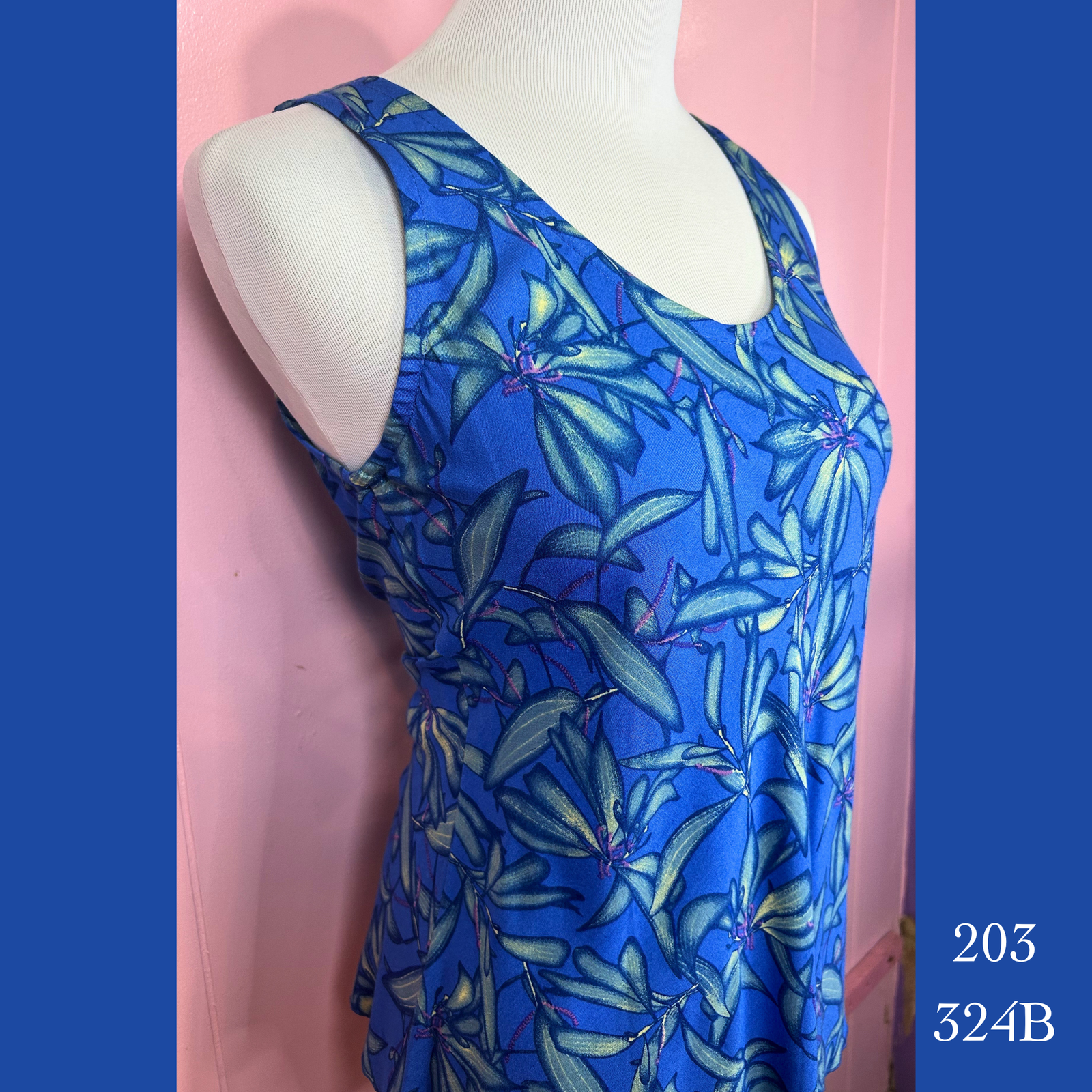 203 - 324B, Bias Cut Tank Top