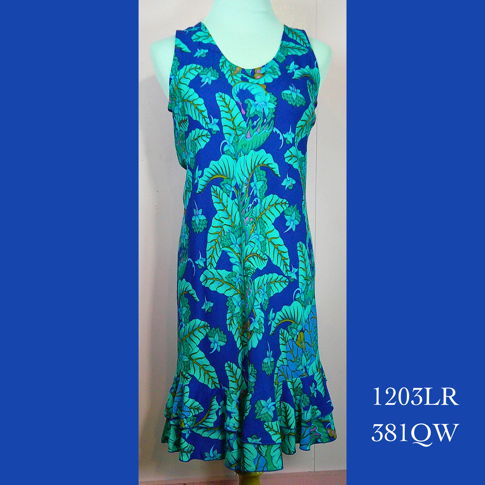 1203LR - 381QW , Tank dress with ruffle