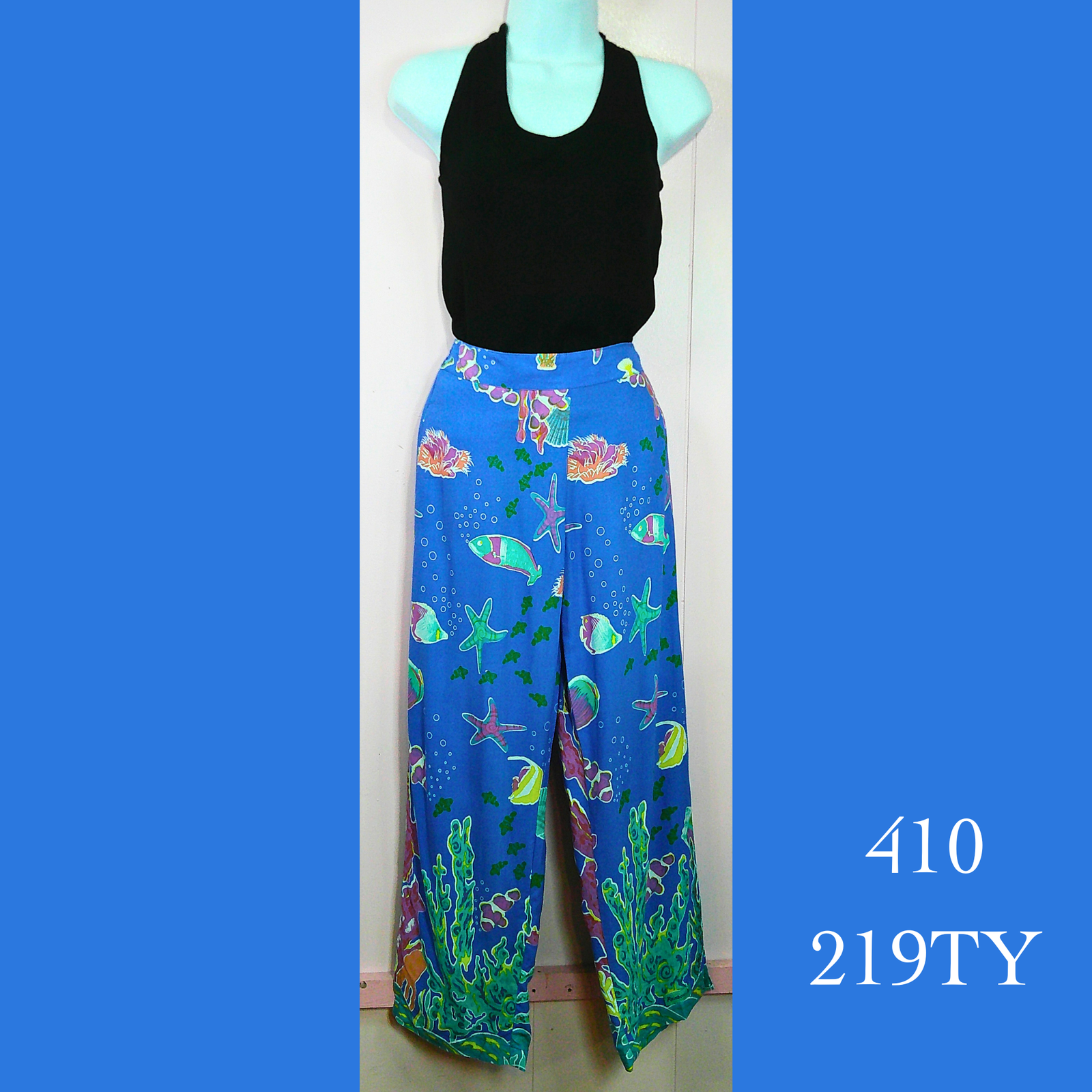 410- 219TY , Elastic Back Capri Pants