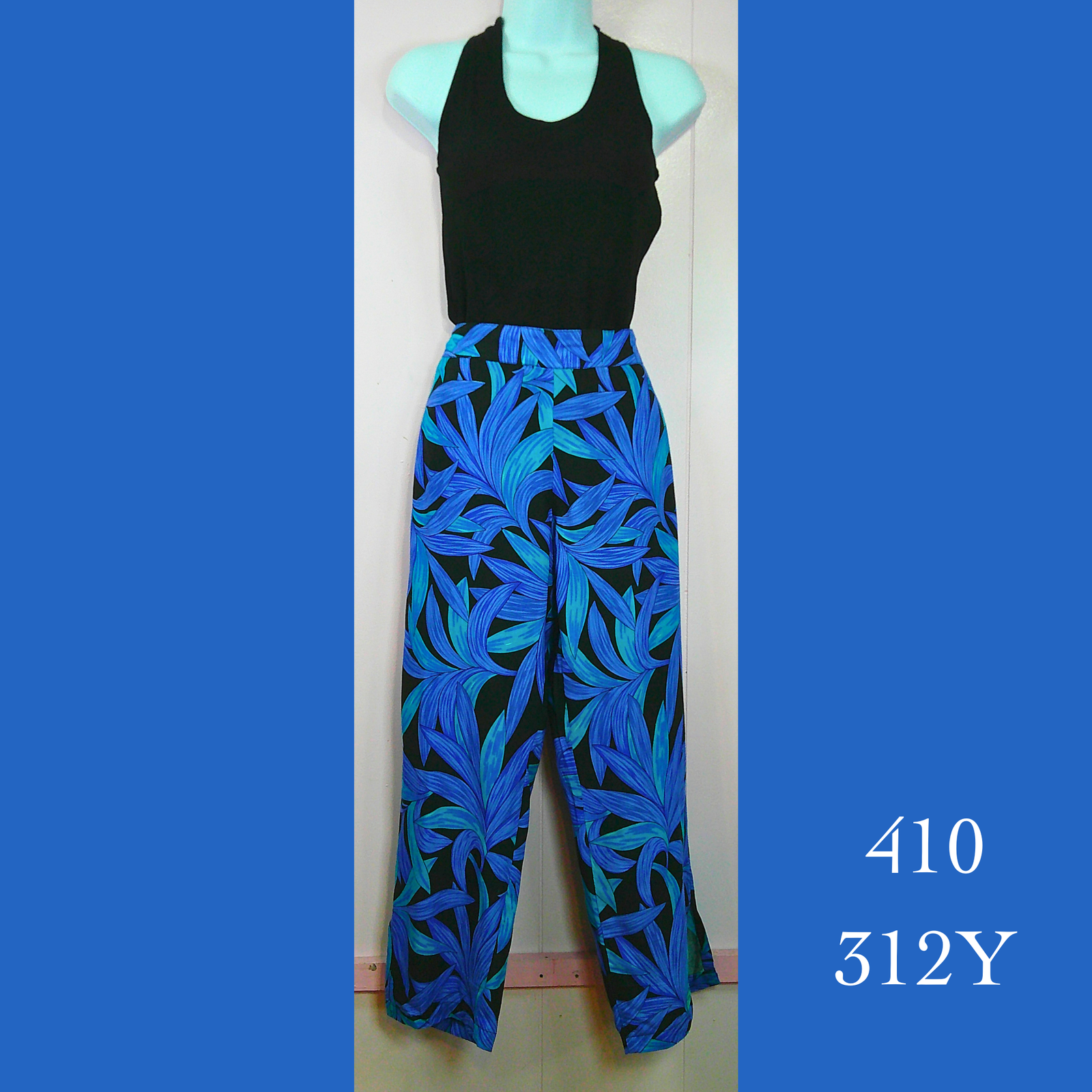 410 - 312Y , Elastic Back Capri Pants