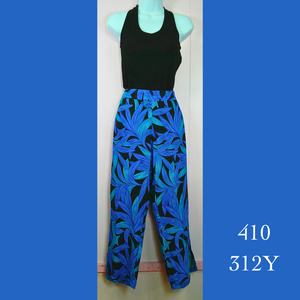 410 - 312Y , Elastic Back Capri Pants