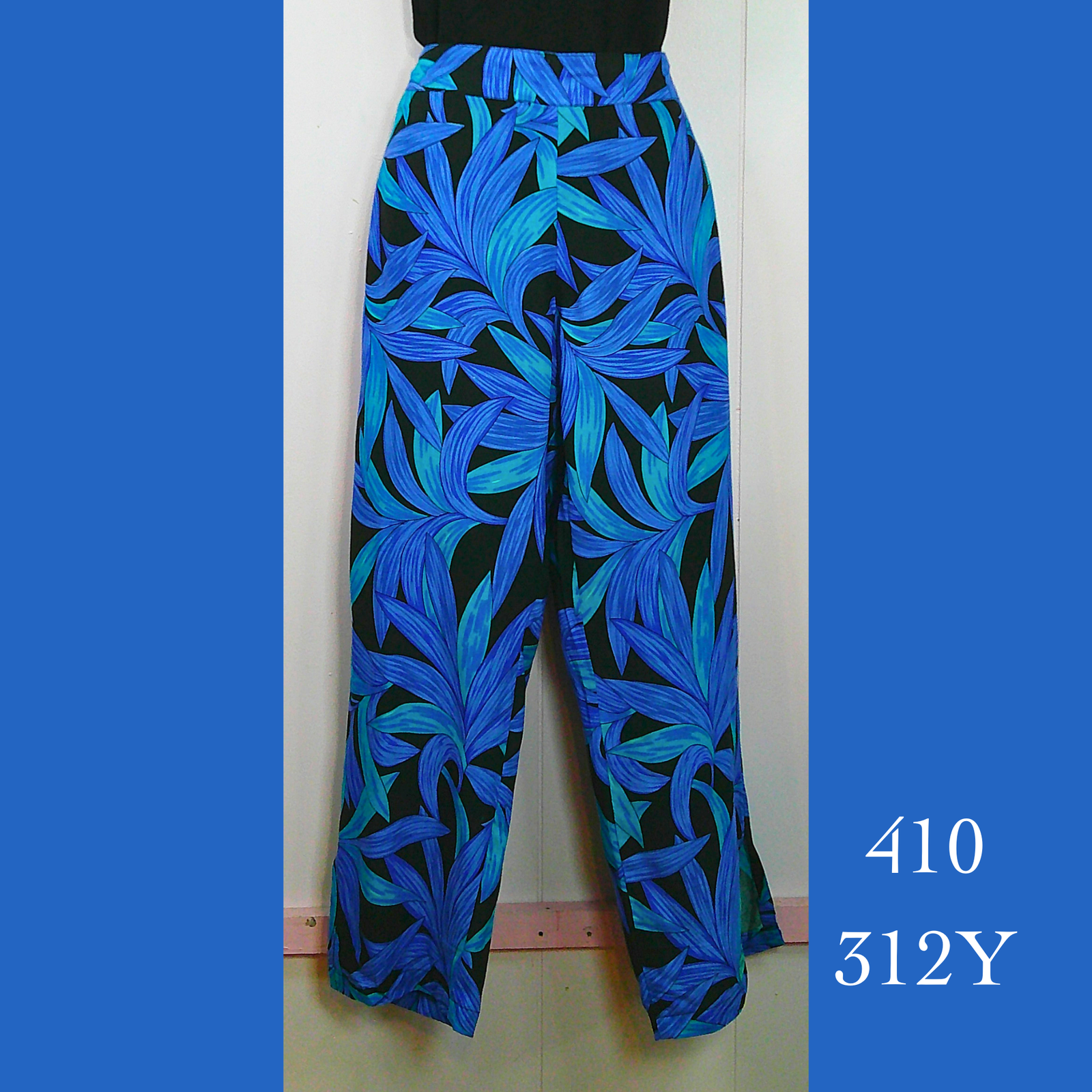 410 - 312Y , Elastic Back Capri Pants
