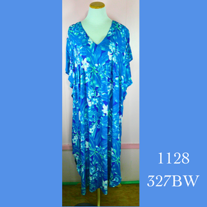 1128 - 327BW, Pleated Caftan Rounded Bottom with Pockets