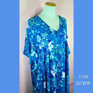 1128 - 327BW, Pleated Caftan Rounded Bottom with Pockets