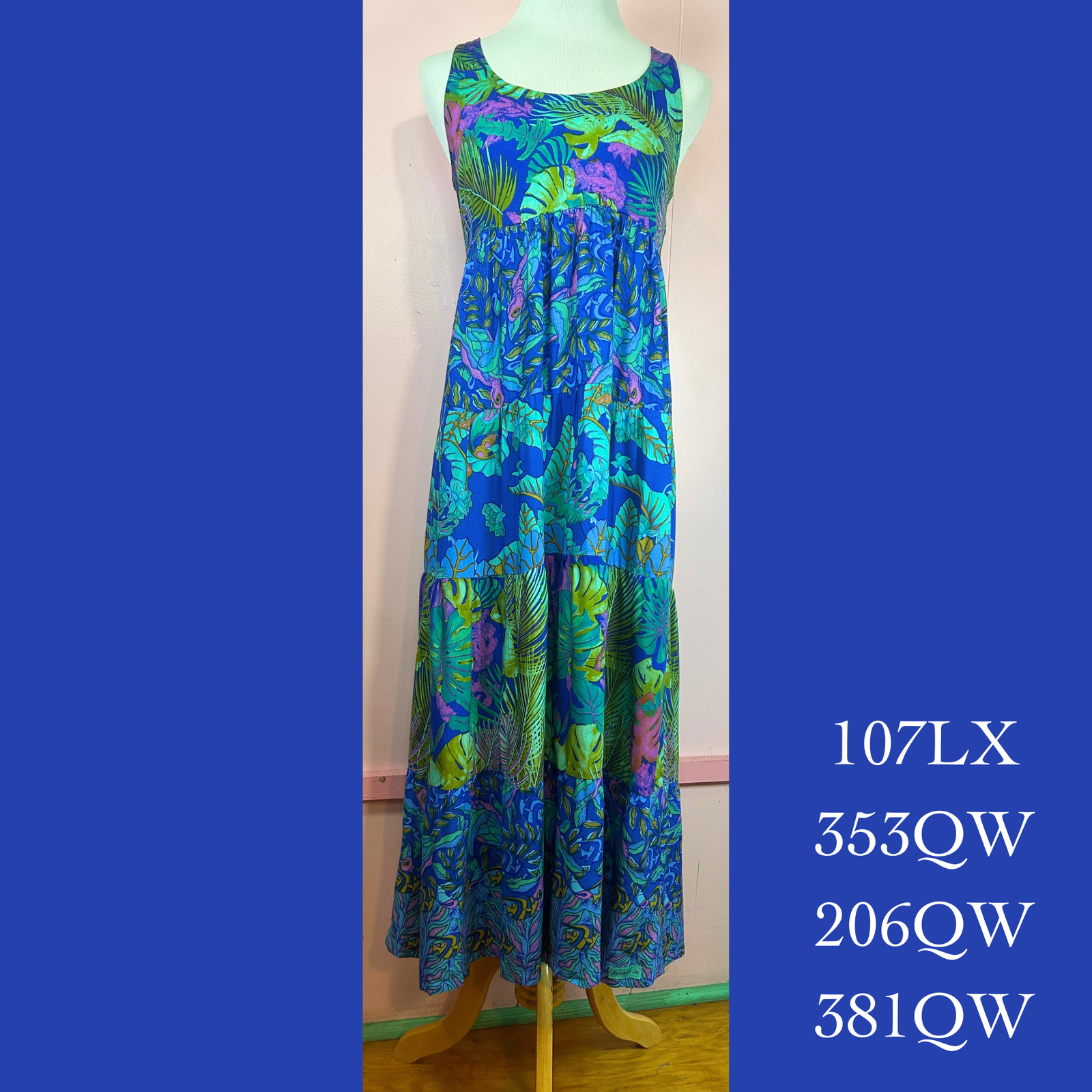 107LX - 353QW/206QW/381QW; Plus Size Racer Back Tier Dress