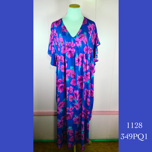 1128 - 349PQ1, Pleated Caftan Rounded Bottom with Pockets