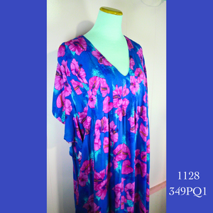 1128 - 349PQ1, Pleated Caftan Rounded Bottom with Pockets