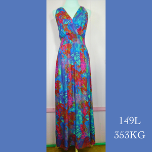 149L - 353KG, Halter Back Dress Long with Pockets