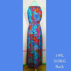 149L - 353KG, Halter Back Dress Long with Pockets