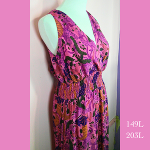 149L - 203L , Halter Back Dress Long with Pockets