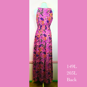 149L - 203L , Halter Back Dress Long with Pockets