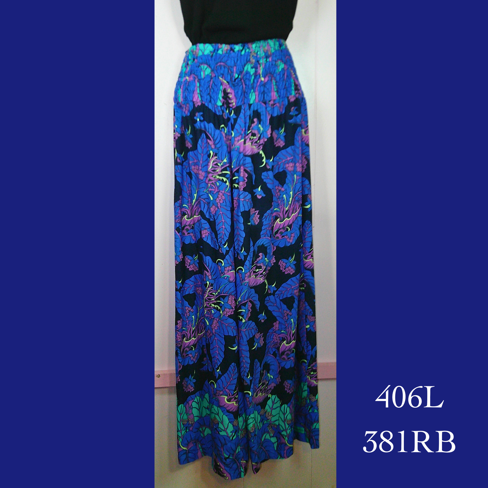 406L - 381RB , Elastic Ribbed Pants Long