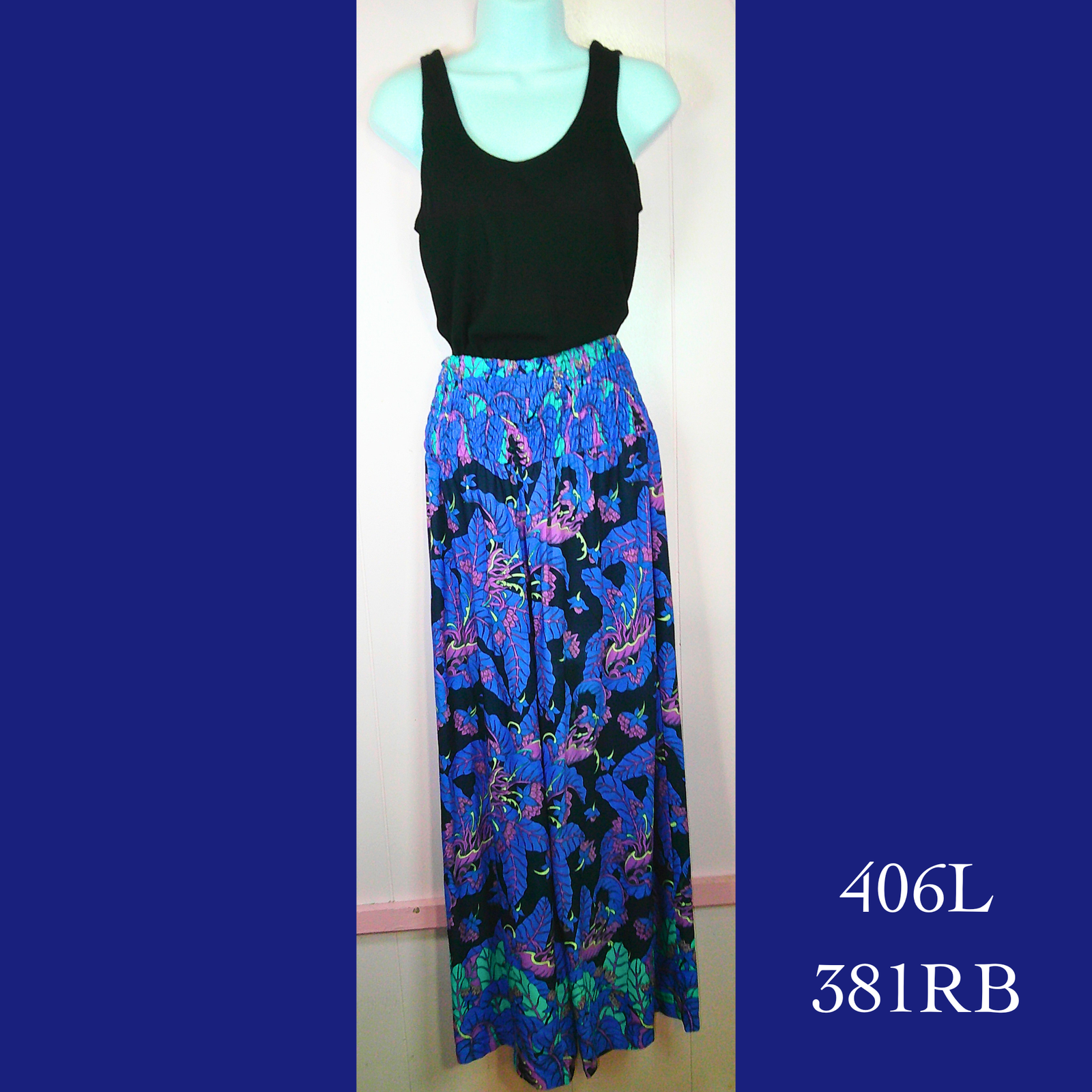 406L - 381RB , Elastic Ribbed Pants Long