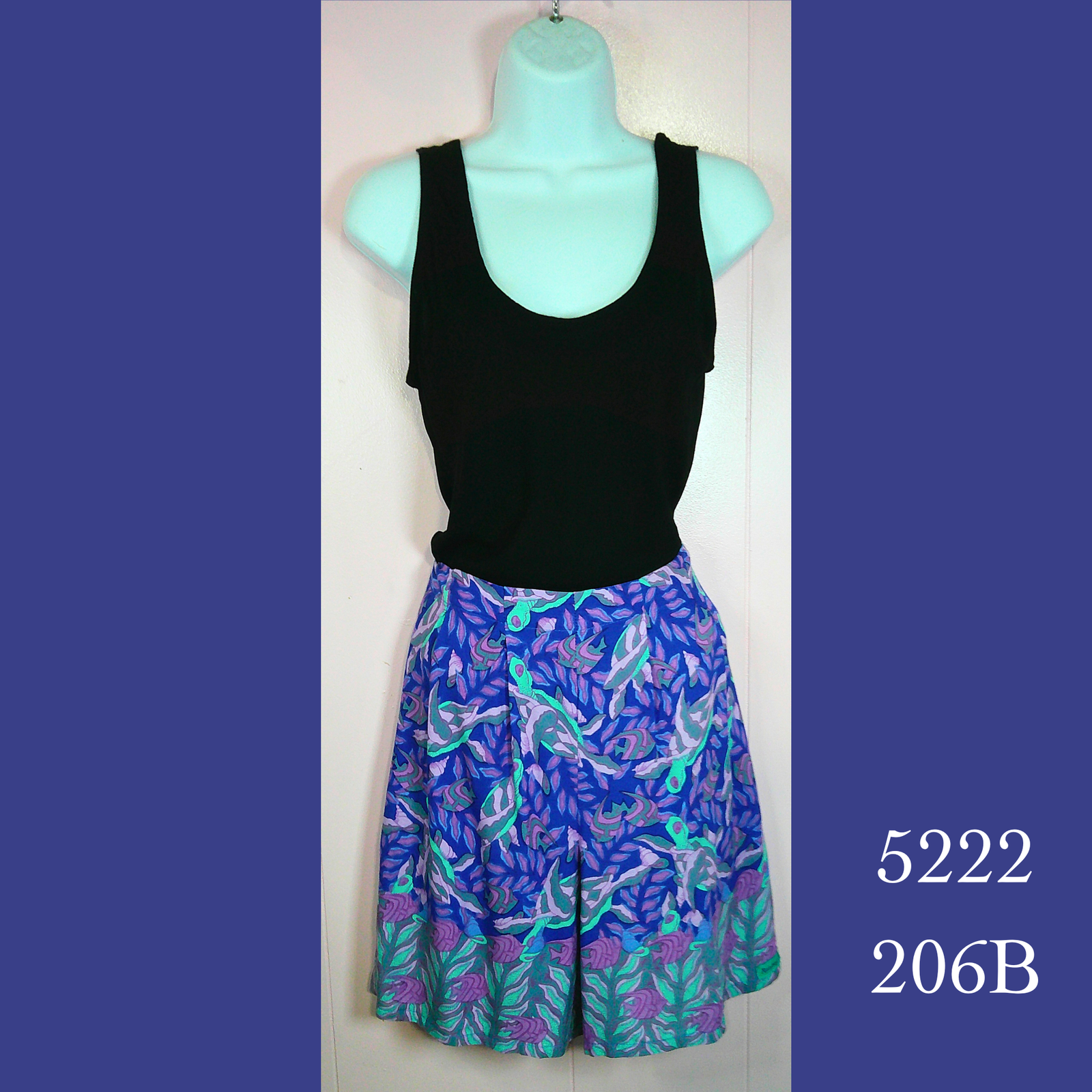 5222 - 206B , Elastic Back Pocket Short