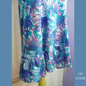 124 - 313DB , Ruffle Cap Sleeved Dress