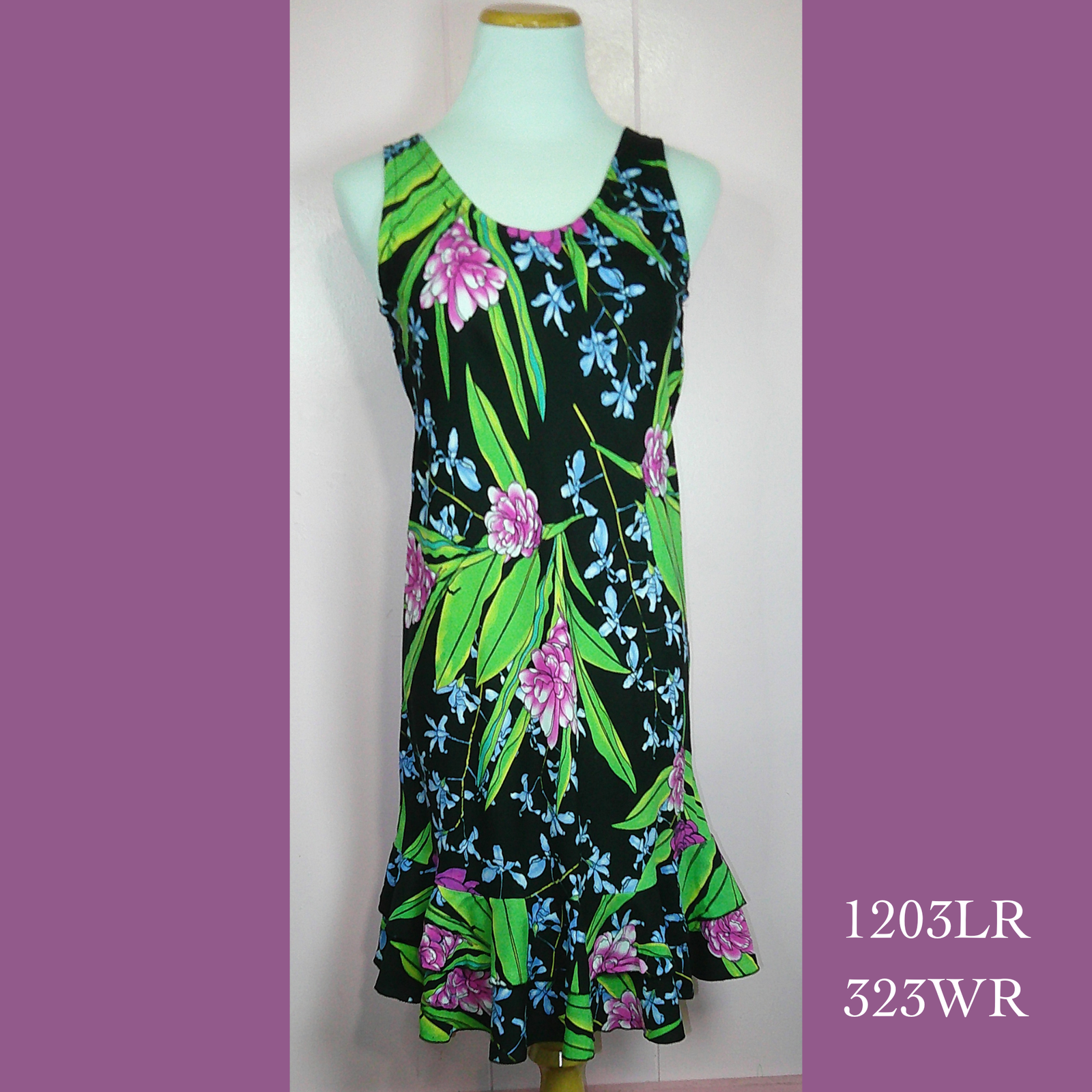 1203LR - 323WR , Tank Dress with Ruffle