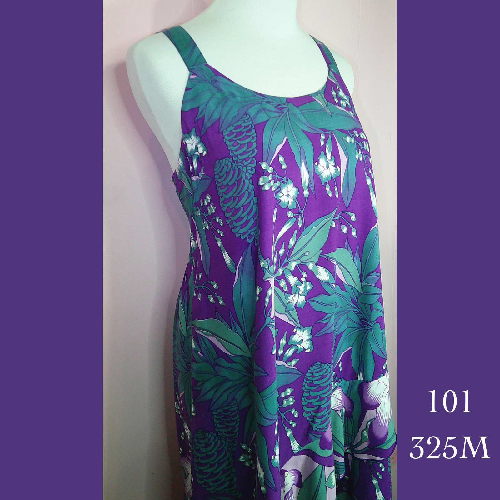 101 - 325M , Tier Strap Dress with Diagonal Ruffle and Back Smocking