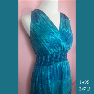 149S - 347U, Halter Back Dress with Pockets