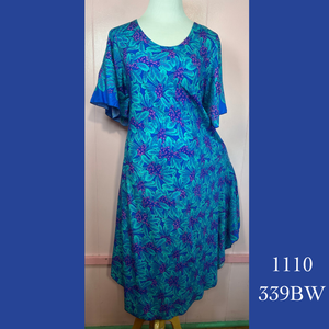 1110 - 339BW , Resort Dress with Pockets and Sleeves