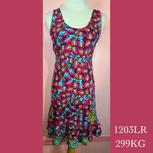 1203LR - 299KG , Tank Dress with Ruffle