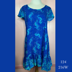 124-216W, Ruffle Cap Sleeved Dress