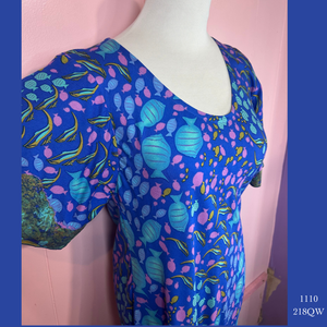 1110 - 218QW , Resort Dress with Pockets and Sleeves