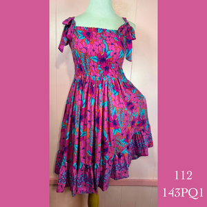 112 - 143PQ1, Elastic Top Strap Dress