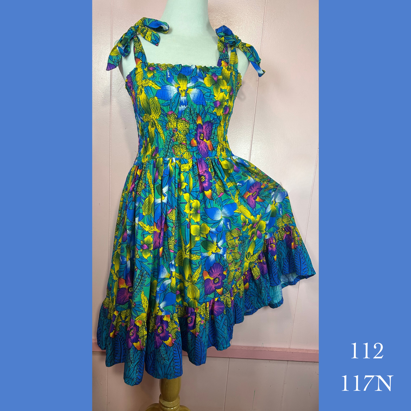 112 - 117N, Elastic Top Strap Dress