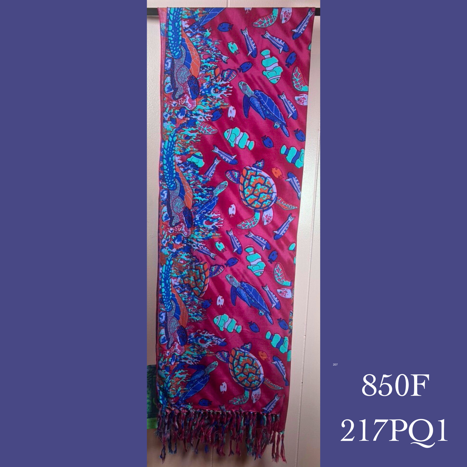 850F - 217PQ1 , Fringed scarf