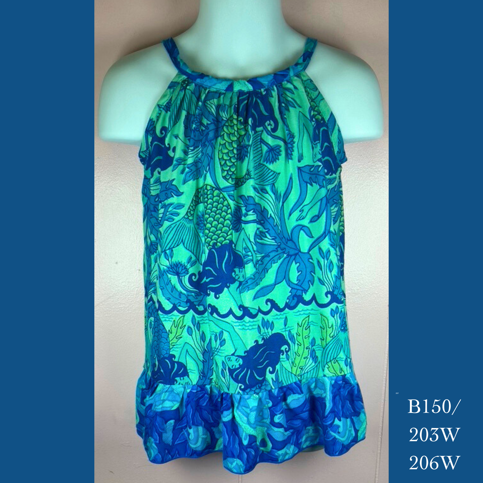 B150 - 203W/ 206W , Drawstring back dress