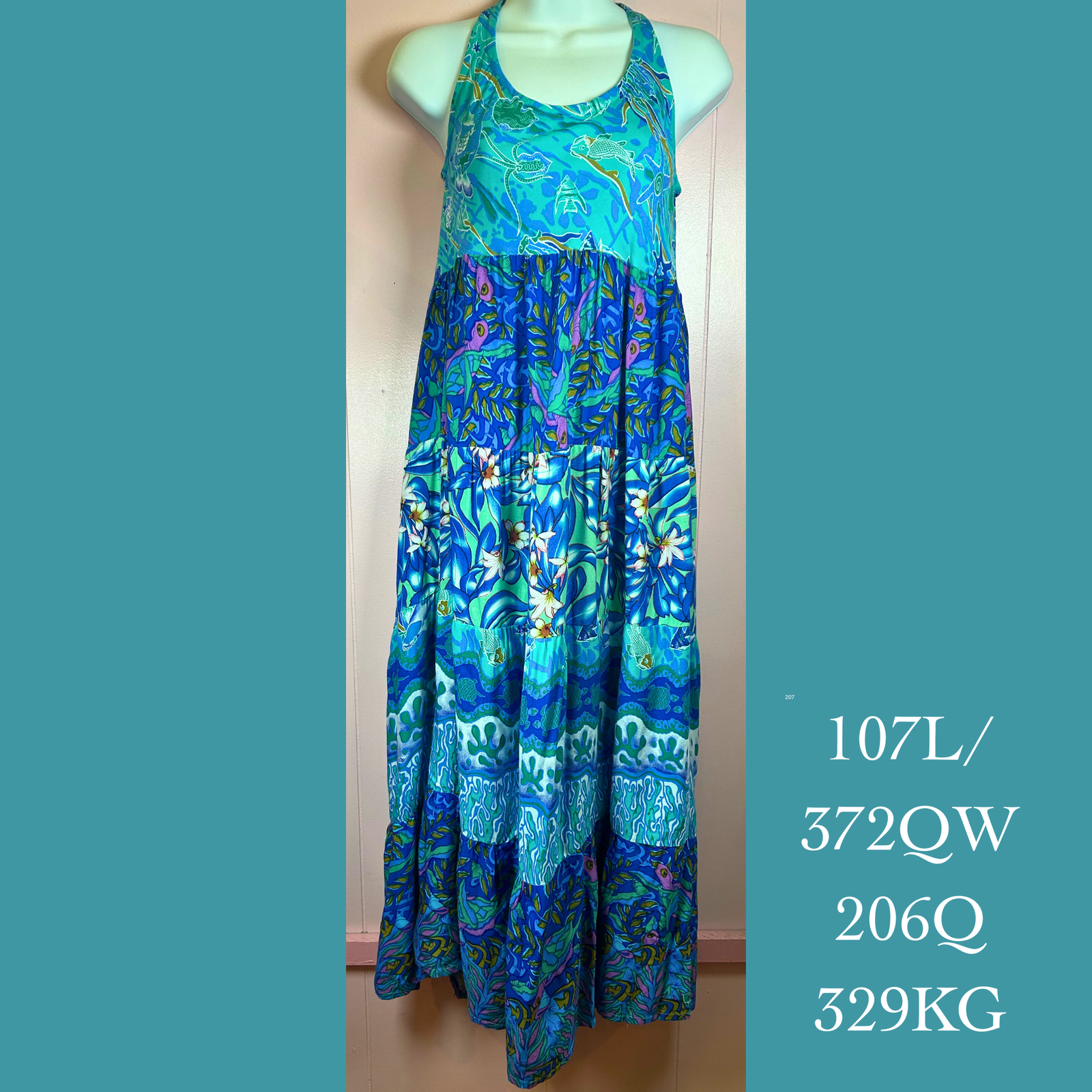 107L - 372QW/206QW/329KG; Racer Back Tier Dress