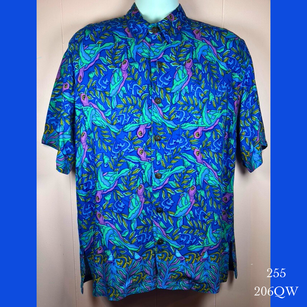 255 - 206QW , Men's Aloha Shirt - Rainbow Jo Hilo