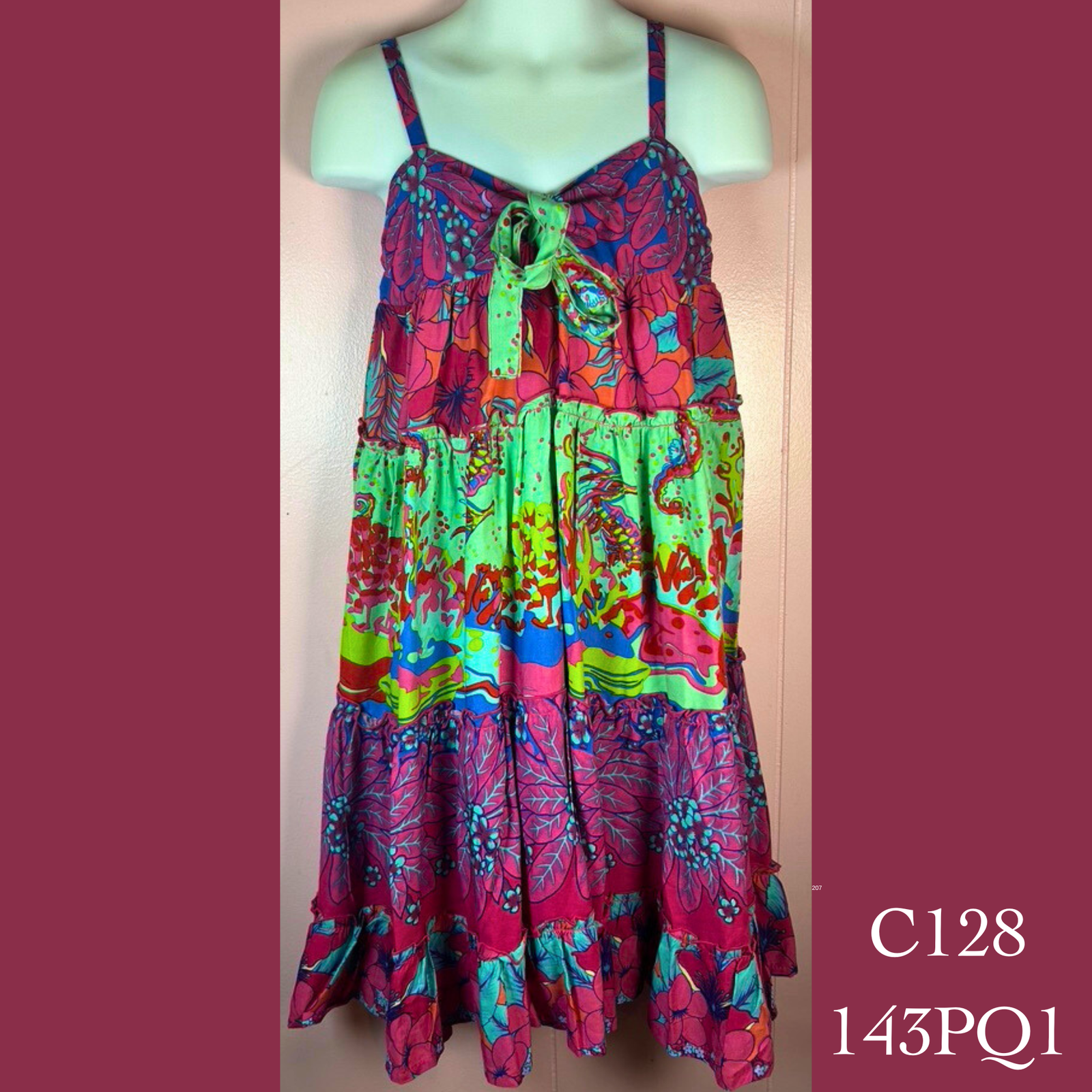 C128 - 143PQ1 , Tier dress