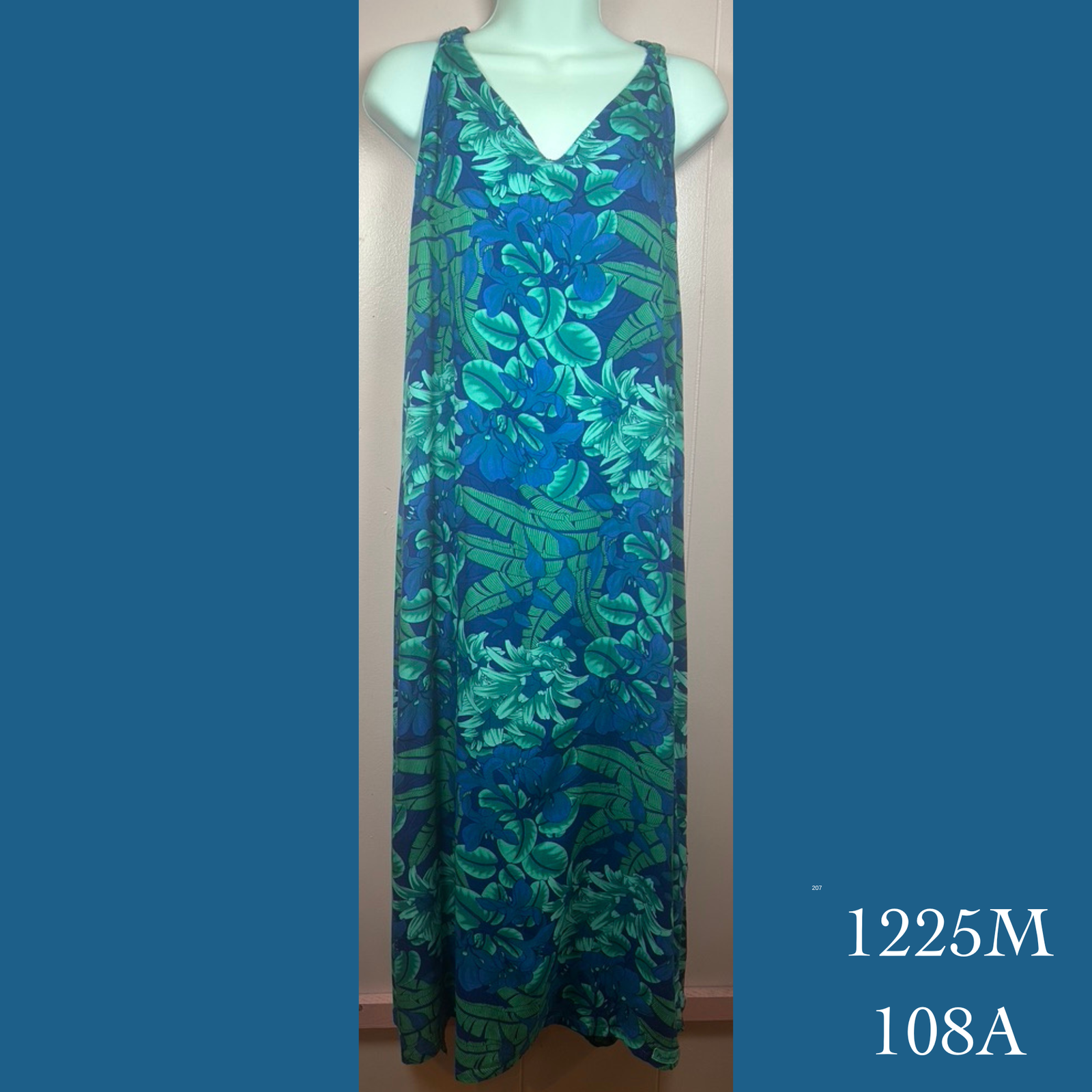 1225M - 108A , Rainbow Jo braided strap sundress mid length