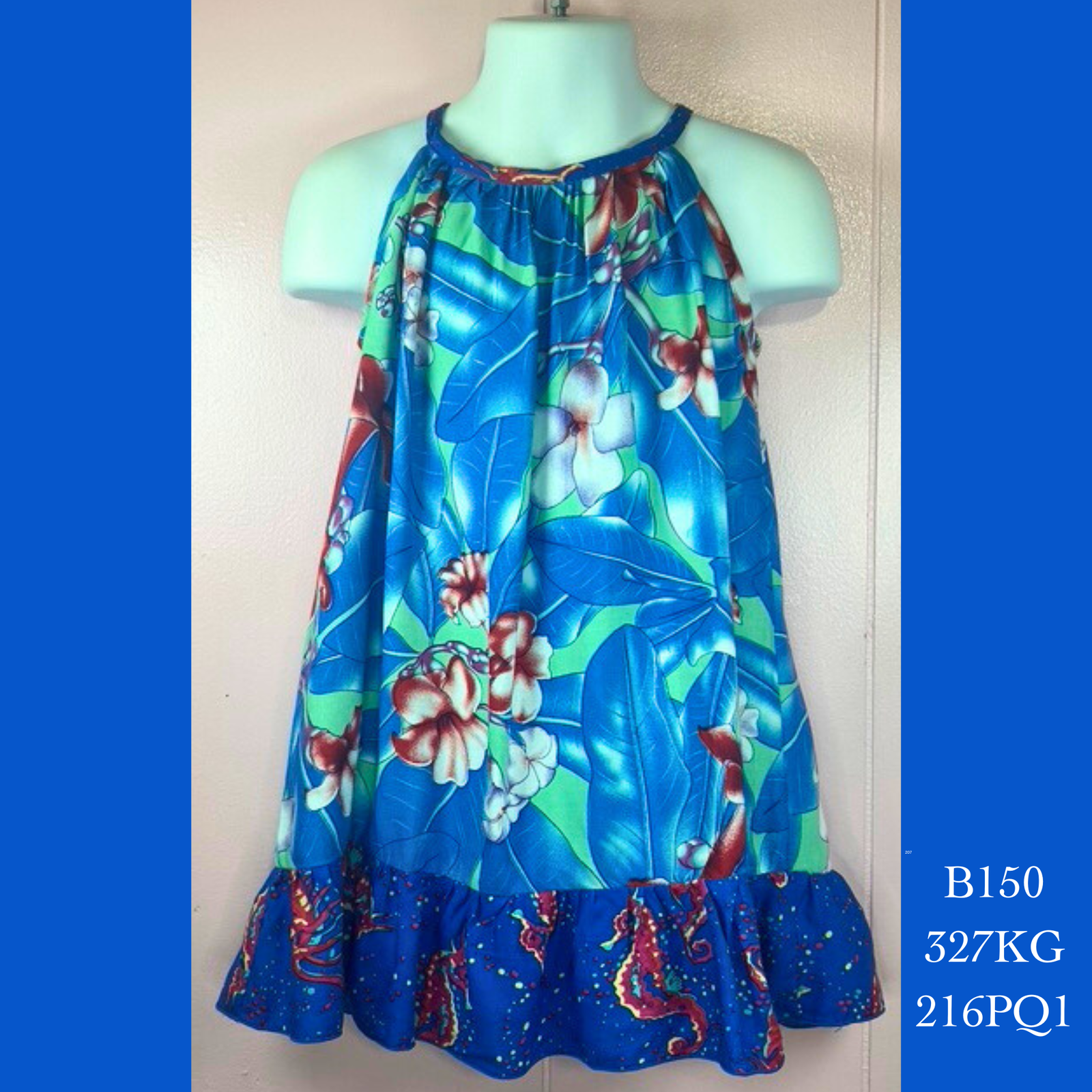 B150 - 327KG/ 216PQ1 , Draw string back dress