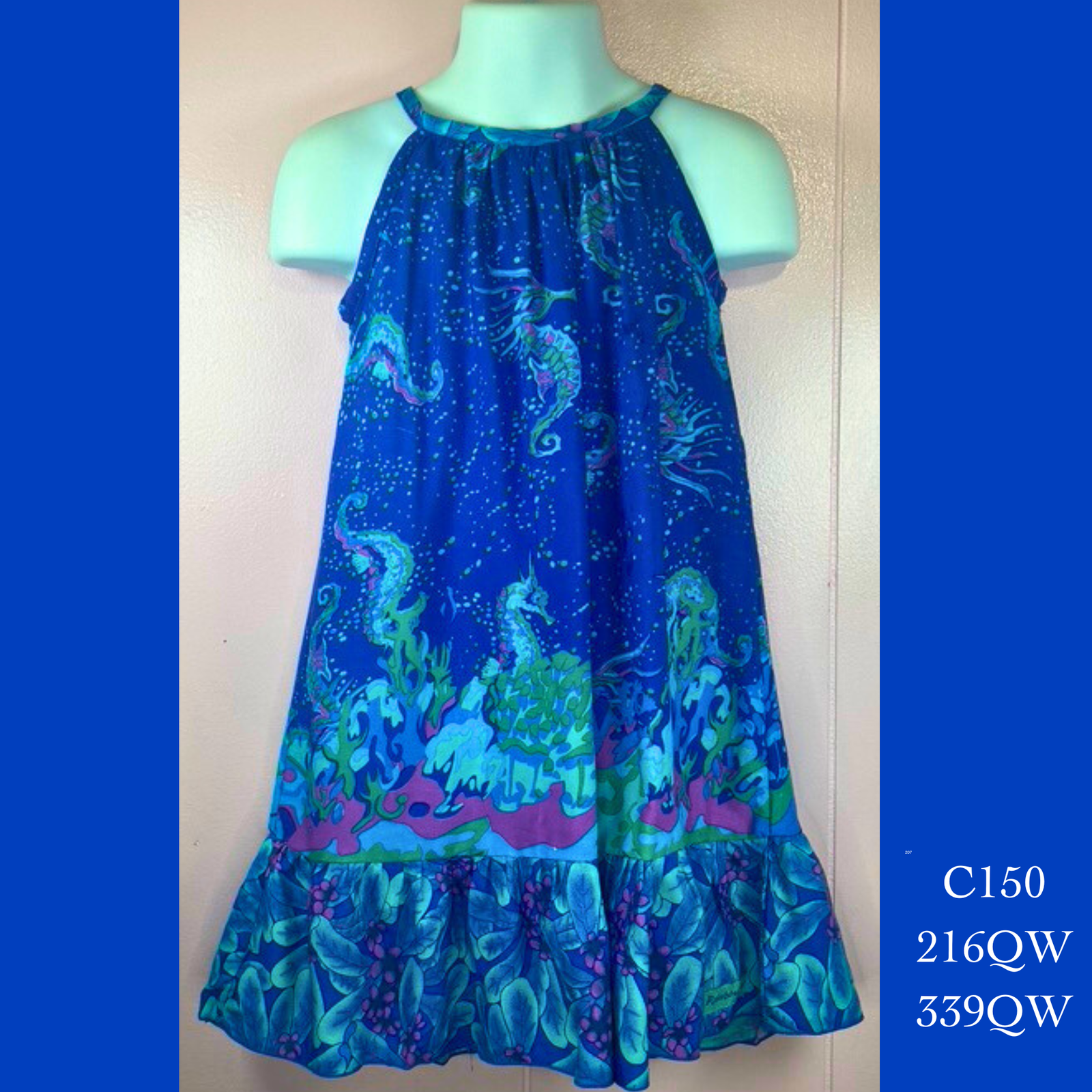 C150 - 216QW/ 339QW, Drawstring back A Line dress