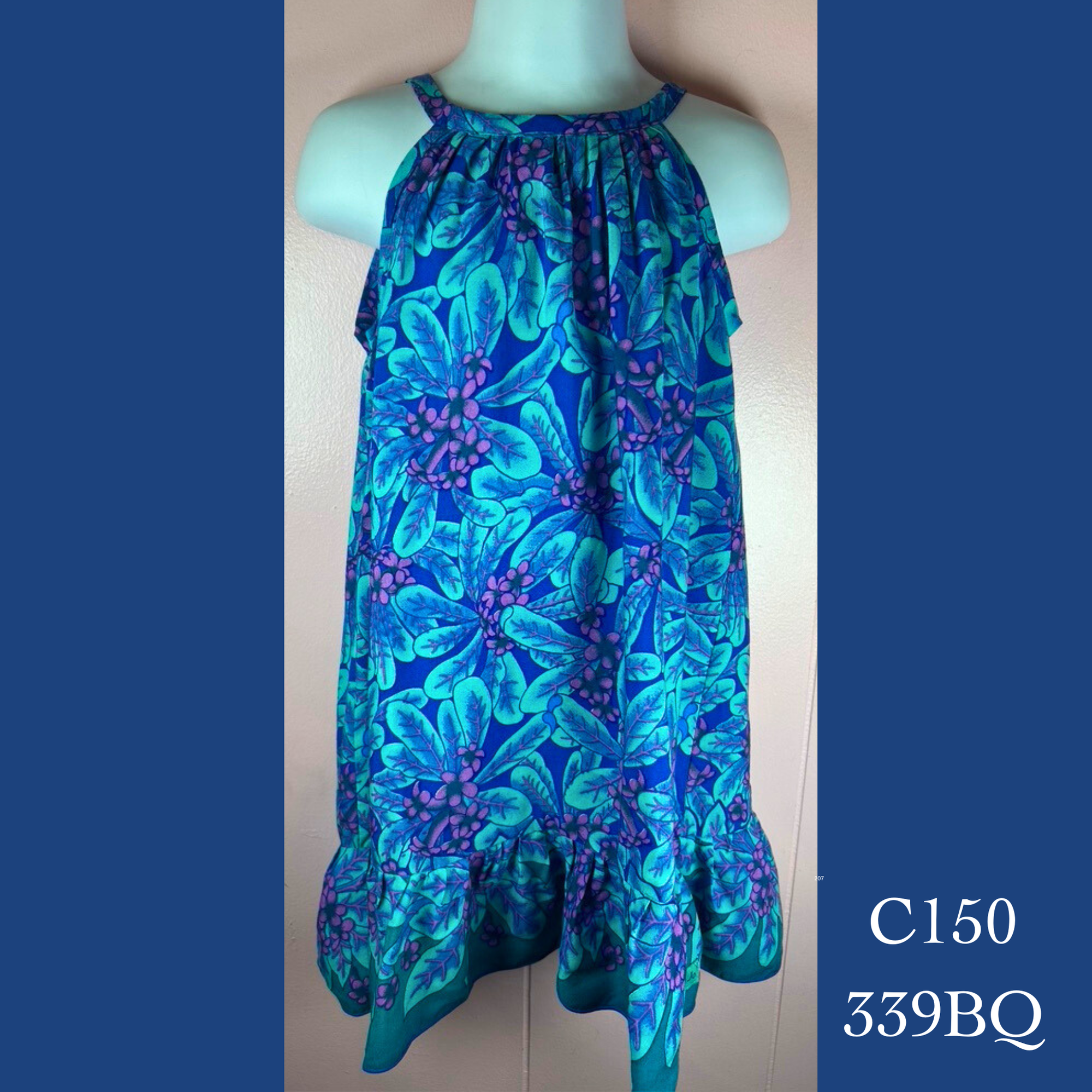 C150 - 339BQ, Drawstring back A Line dress